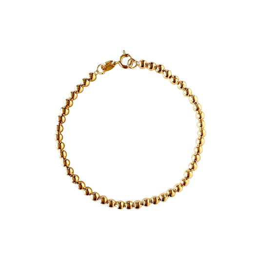 Beaded Chain 3.5mm 18K Gold Filled Bracelet