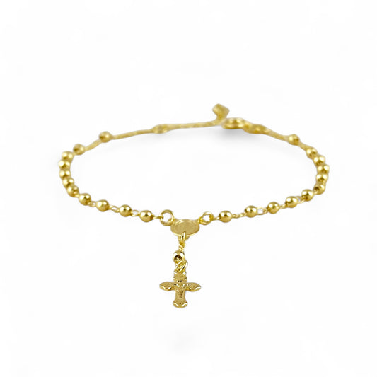 Beaded Rosary Bracelet Closeup
