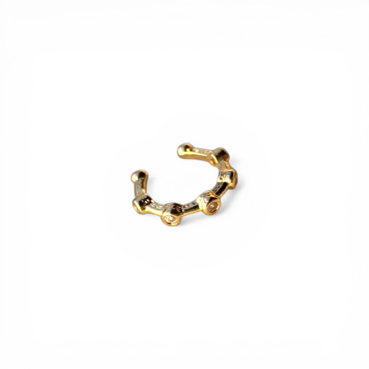 Bezel CZ 18K Gold Filled Ear Cuff