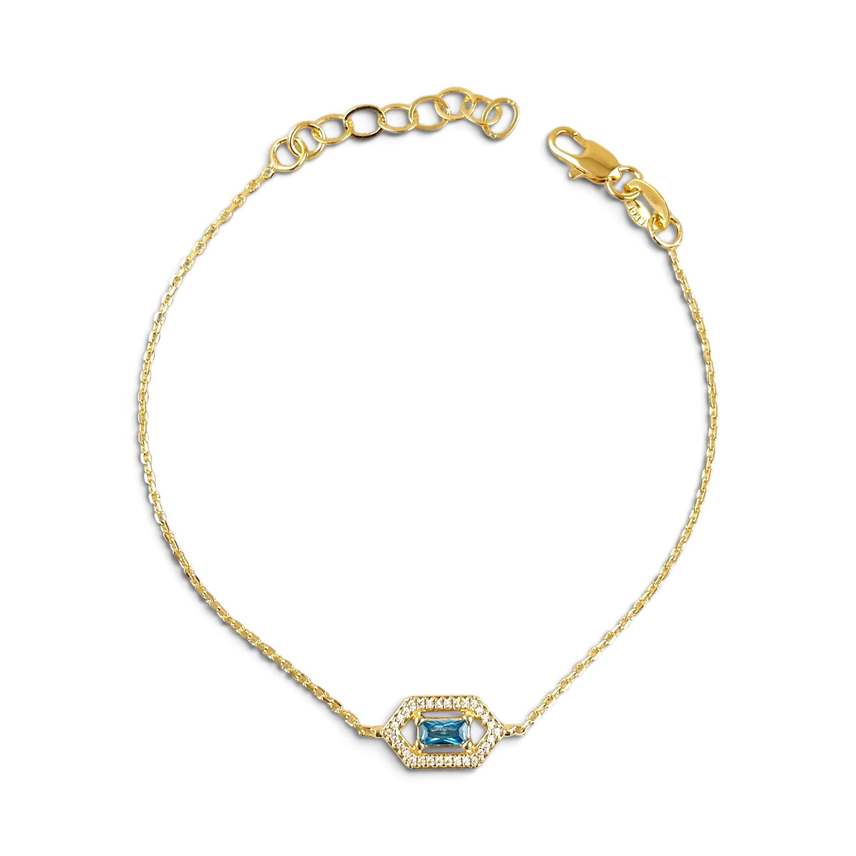 Blue Birthstone CZ  Bracelet 