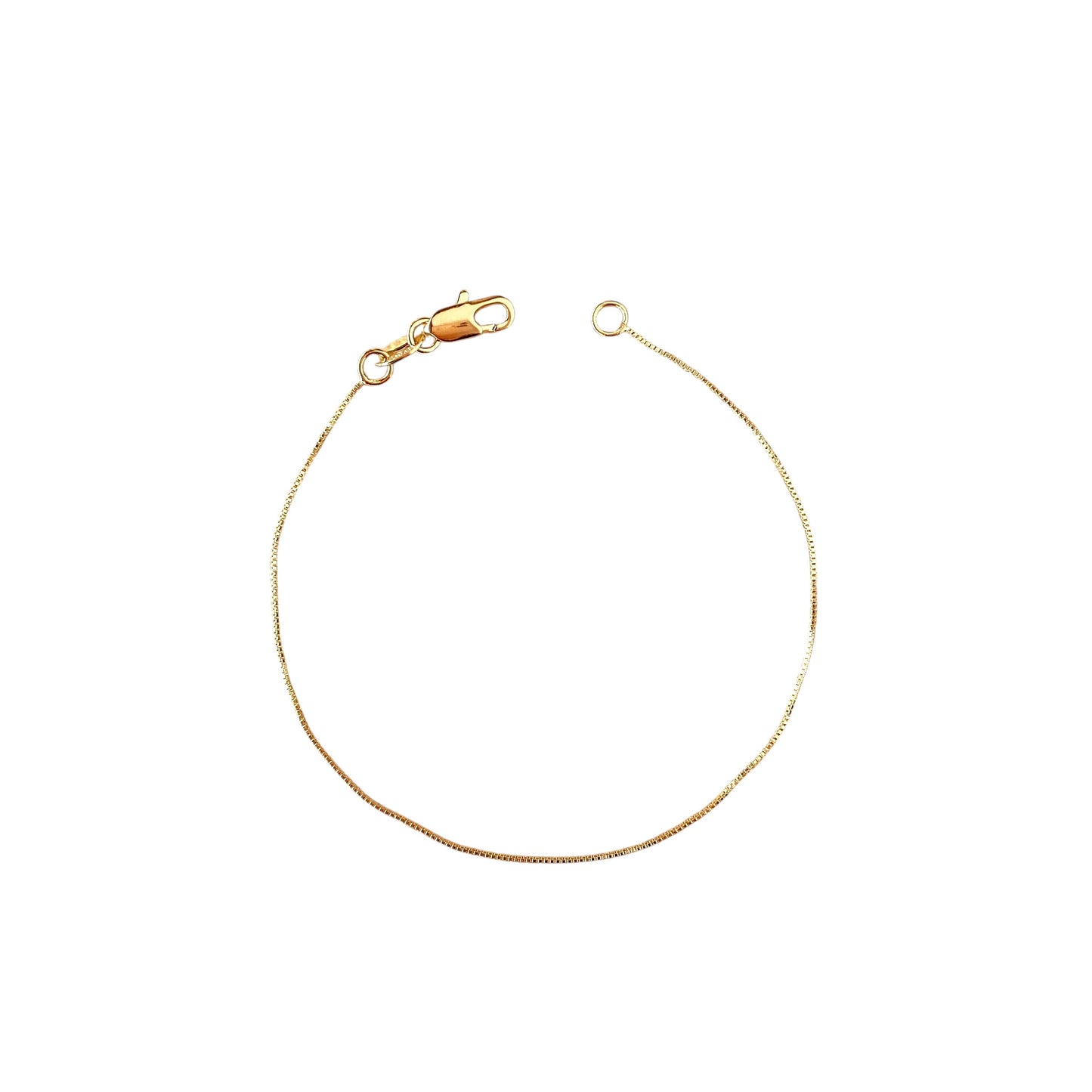 Box Chain 0.5mm 18K Gold Filled Bracelet