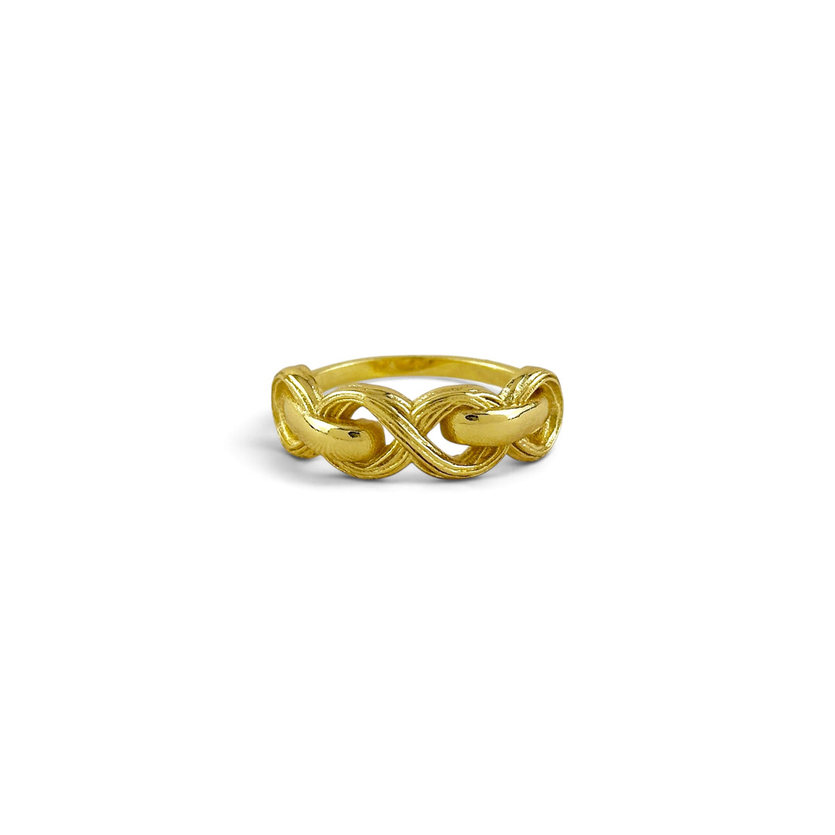Braided Infinity Ring Upview