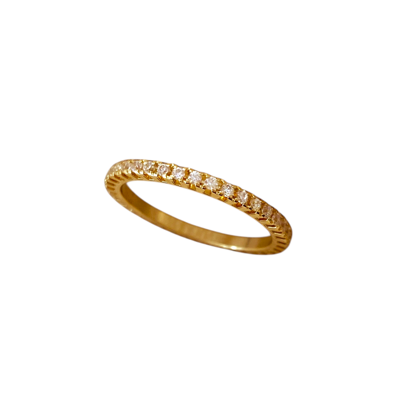 Micro CZ Eternity Band 18k Gold Filled Ring