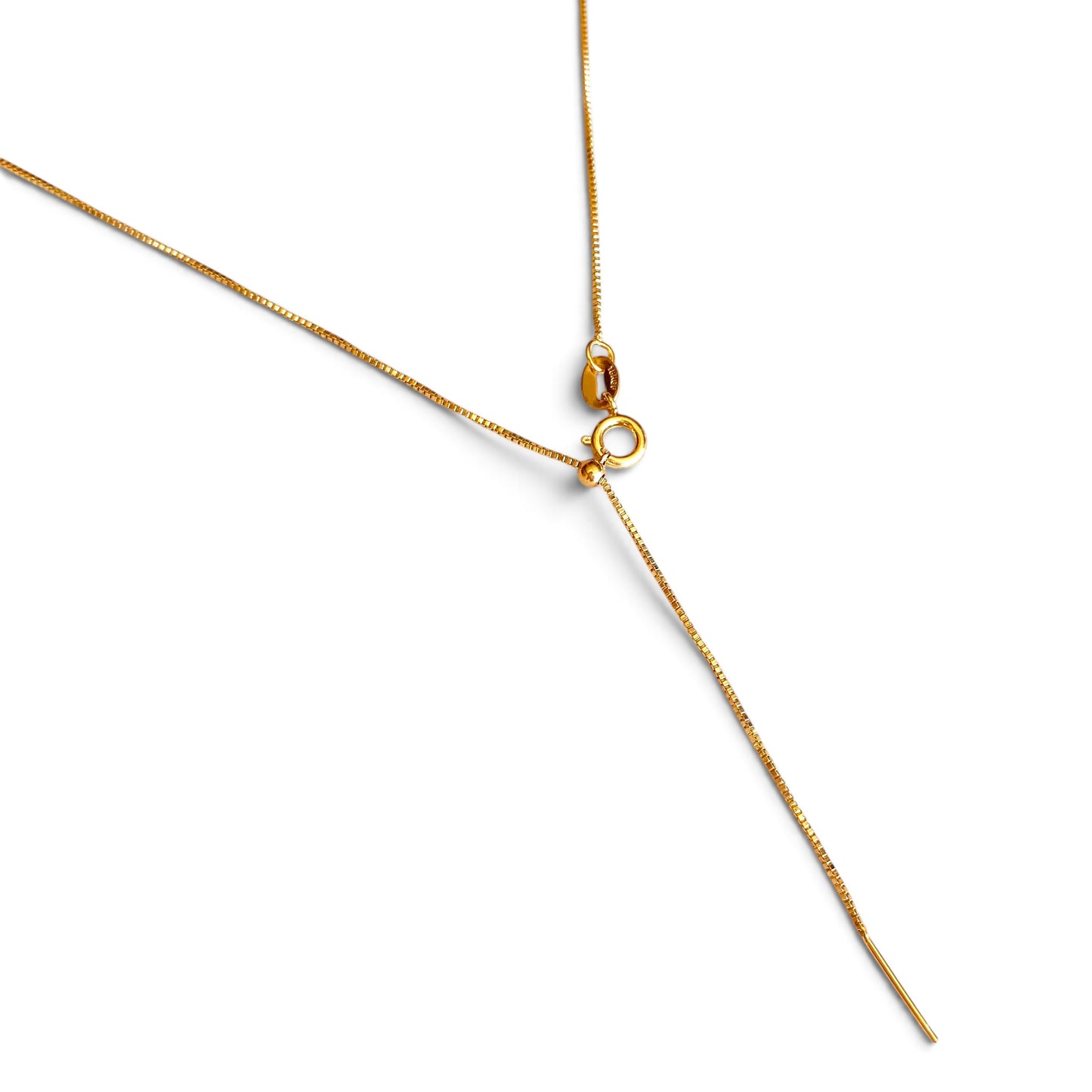 Adjustable Diamond Cut Box Chain 18K Gold Filled Necklace
