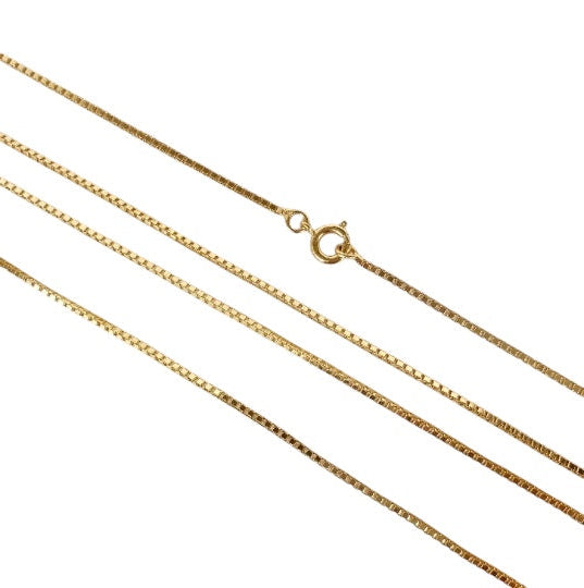 1.2mm Box Chain 18k Gold Filled Necklace