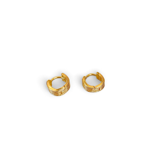 Tiny Wave Huggie 10mm 18K Gold Filled Hoop Earrings