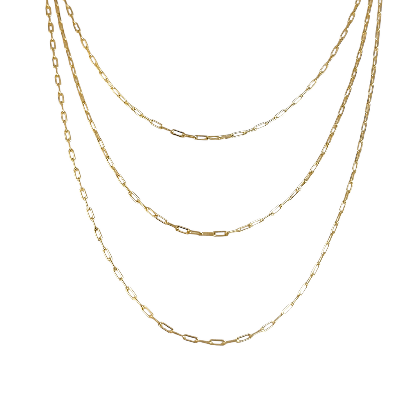 Delicate Paperclip Chain 18k Gold Filled Necklace