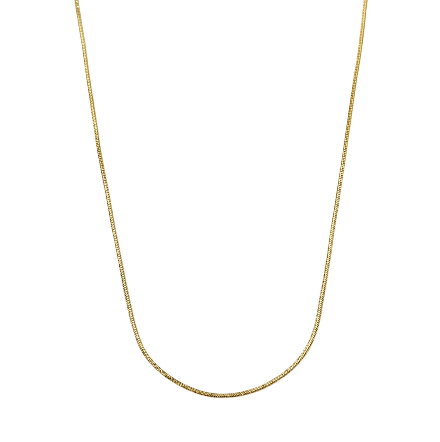 1.2mm Round Snake Chain 18k Gold Filled Necklace
