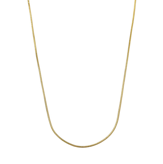 1.2mm Round Snake Chain 18k Gold Filled Necklace