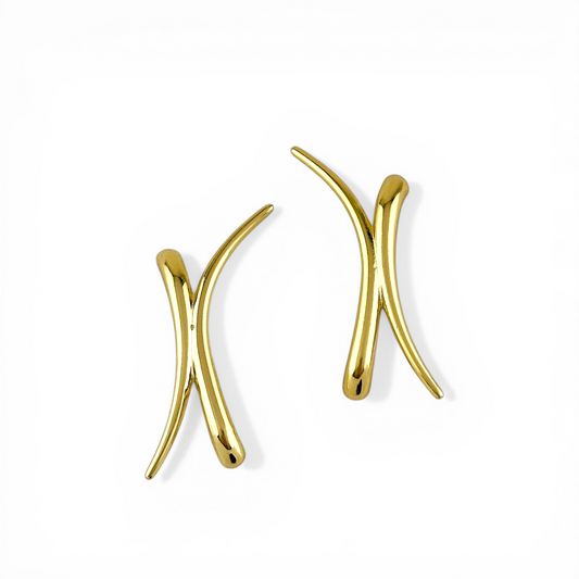 35mm Oversized X 18K Gold Filled Earrings