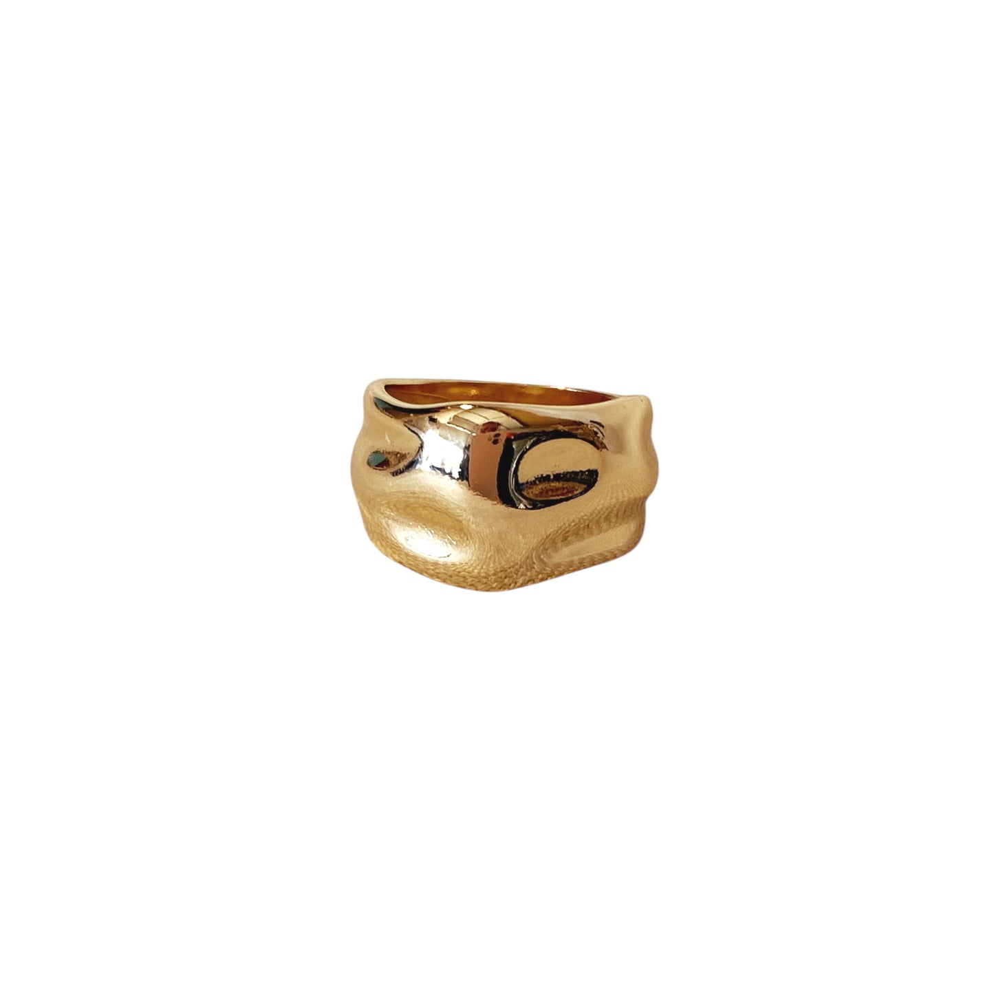 13mm Wide Dome 18k Gold Filled Ring