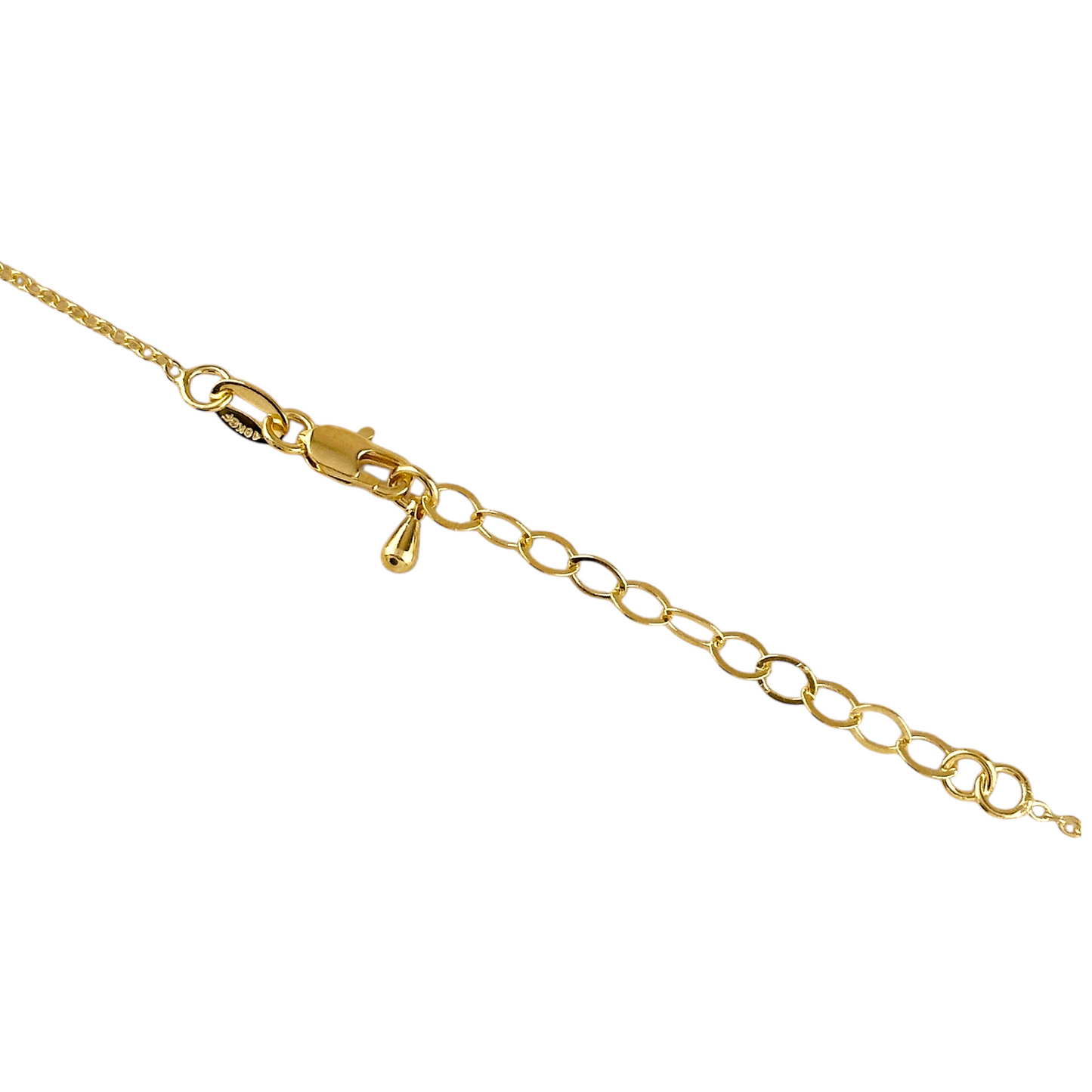 6mm Marquise CZ Bezel Pendant 18k Gold Filled Necklace