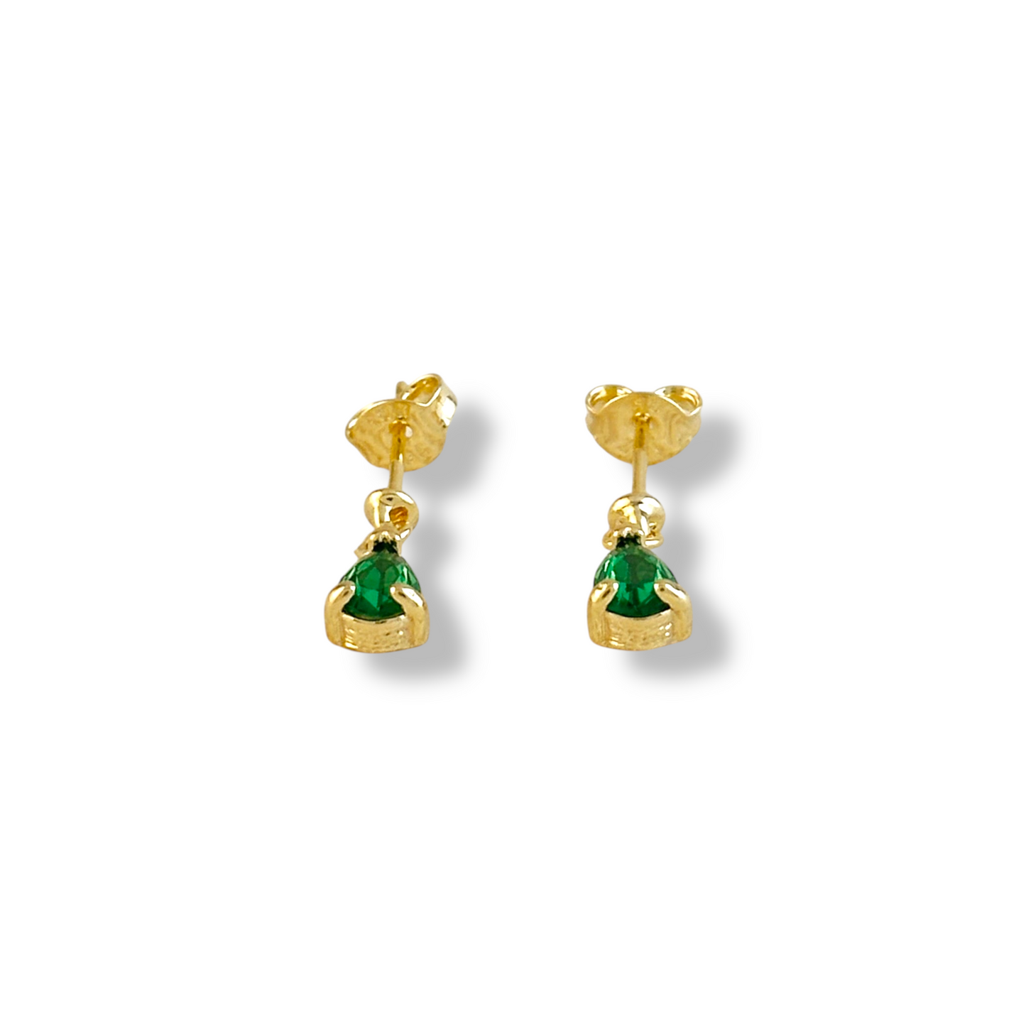 12mm Teardrop CZ Drop 18k Gold Filled Earrings