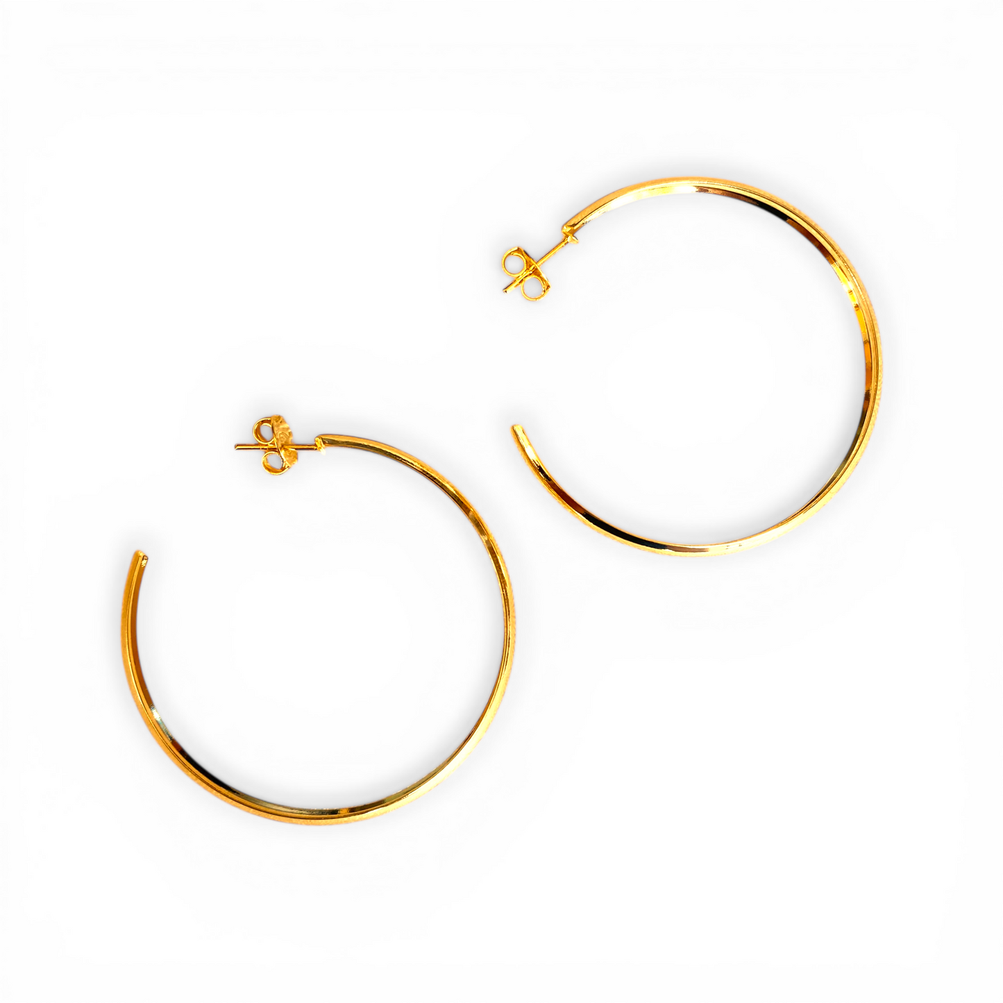 50mm Hollow Open Hoop 18K Gold Filled Earrings
