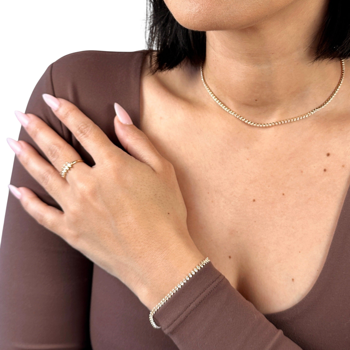 3mm Marquise CZ 18k Gold Filled Riviera Bracelet