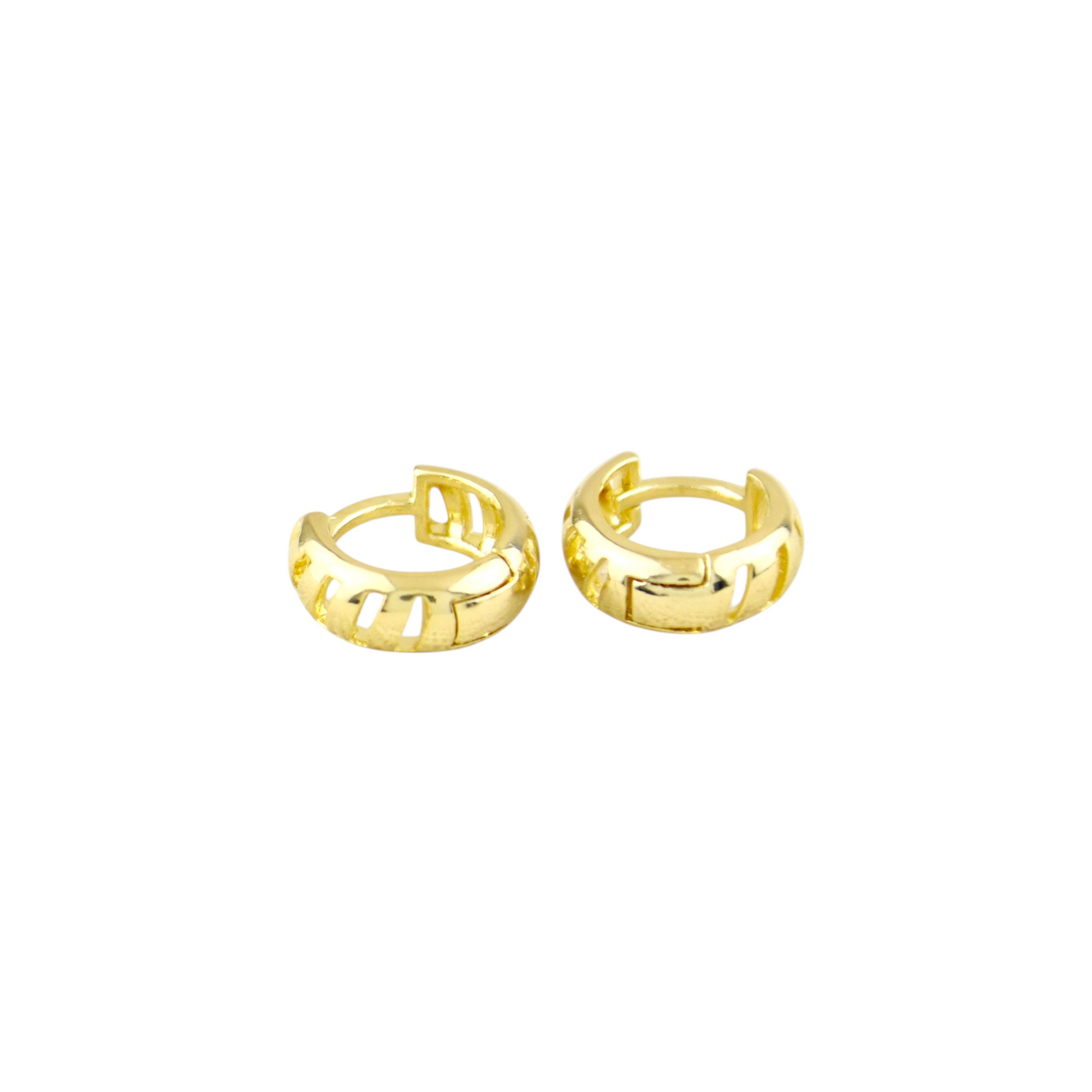 12mm Ribbon Huggie 18K Gold Filled Hoop Earrings