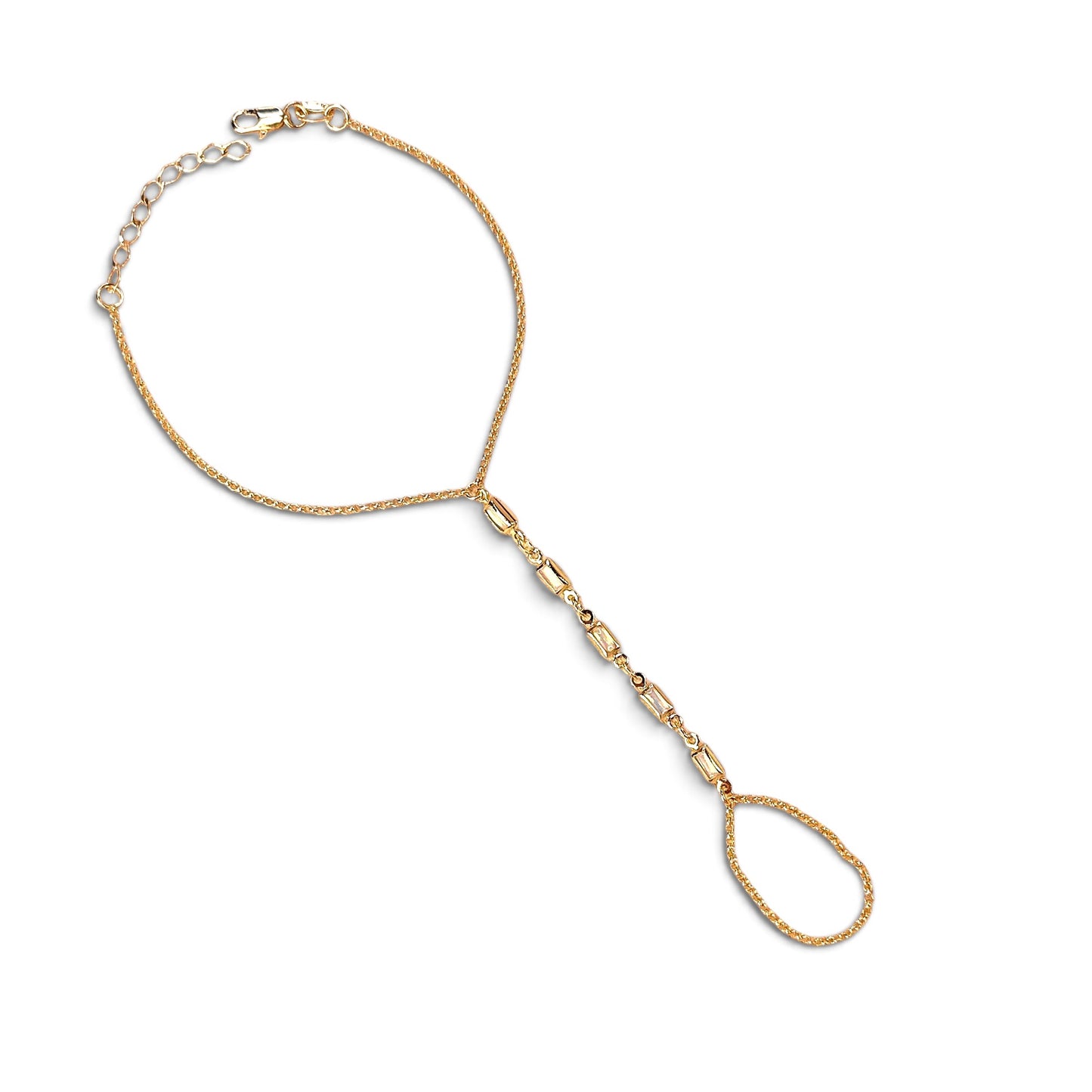 Mother of Pearl 18K Gold Filled Hand Chain Bracelet