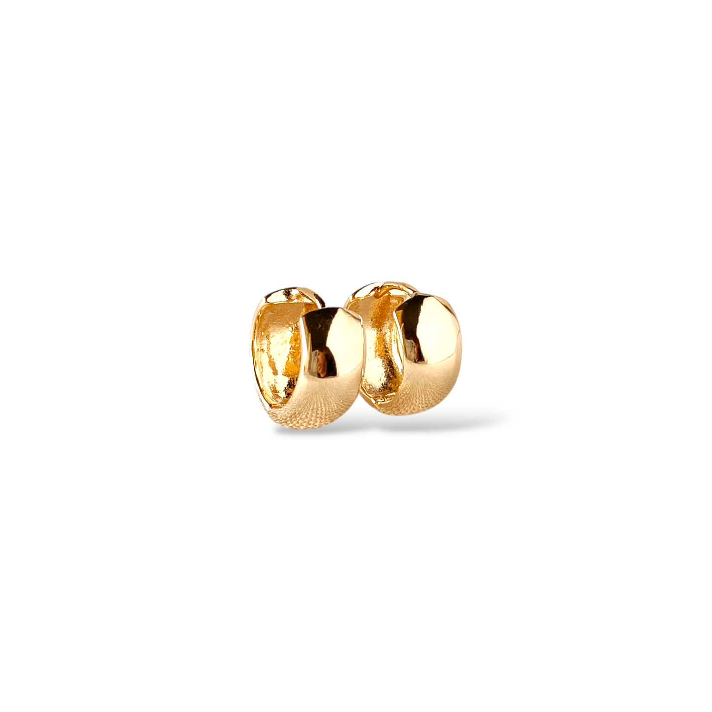 15mm Chunky Huggie Hoop 18K Gold Filled Earrings