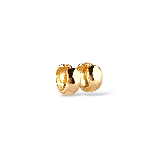15mm Chunky Huggie Hoop 18K Gold Filled Earrings