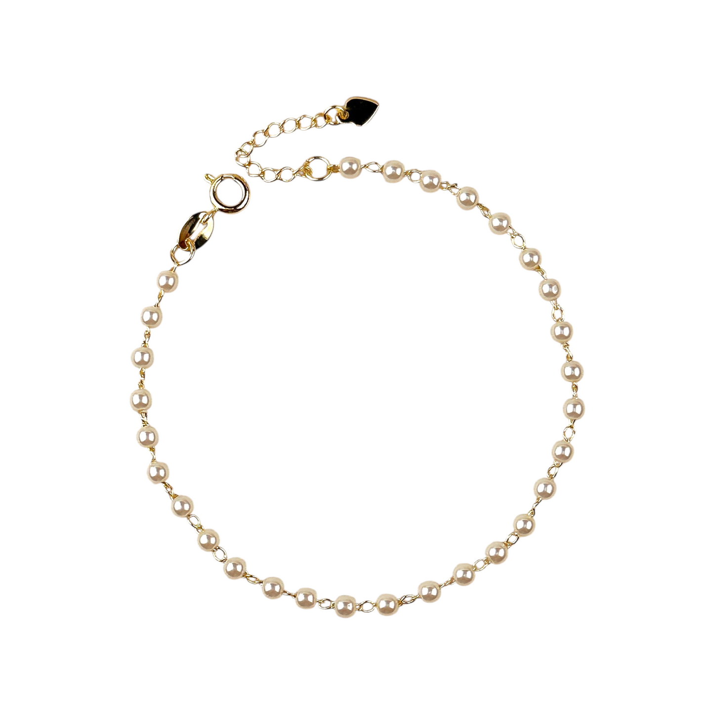 3mm Pearl 18k Gold Filled Bracelet