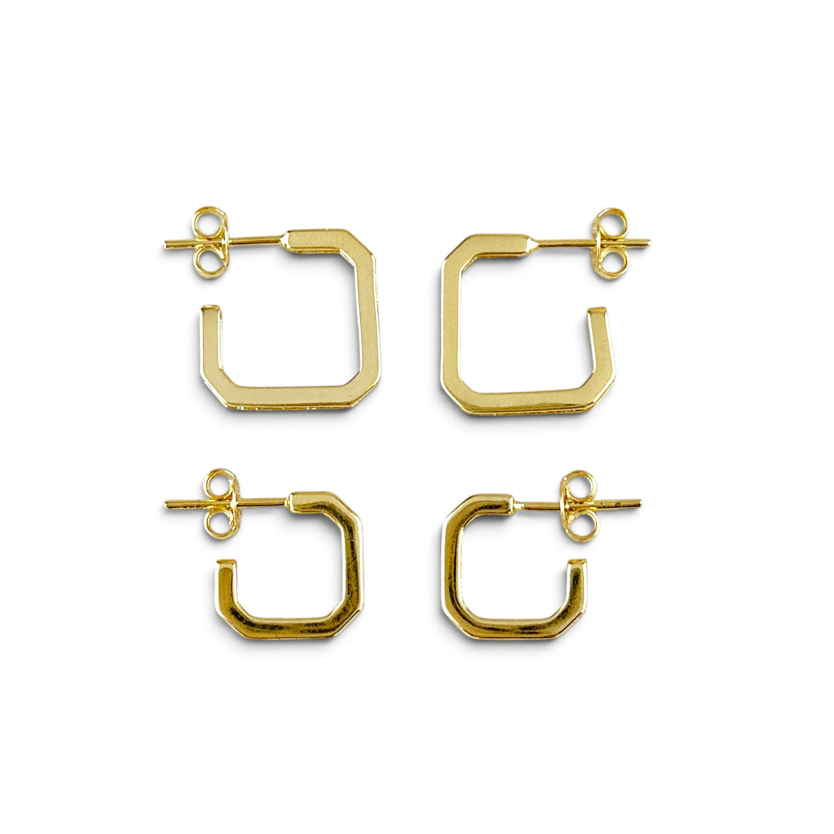Square Open Hoop 18K Gold Filled Earrings