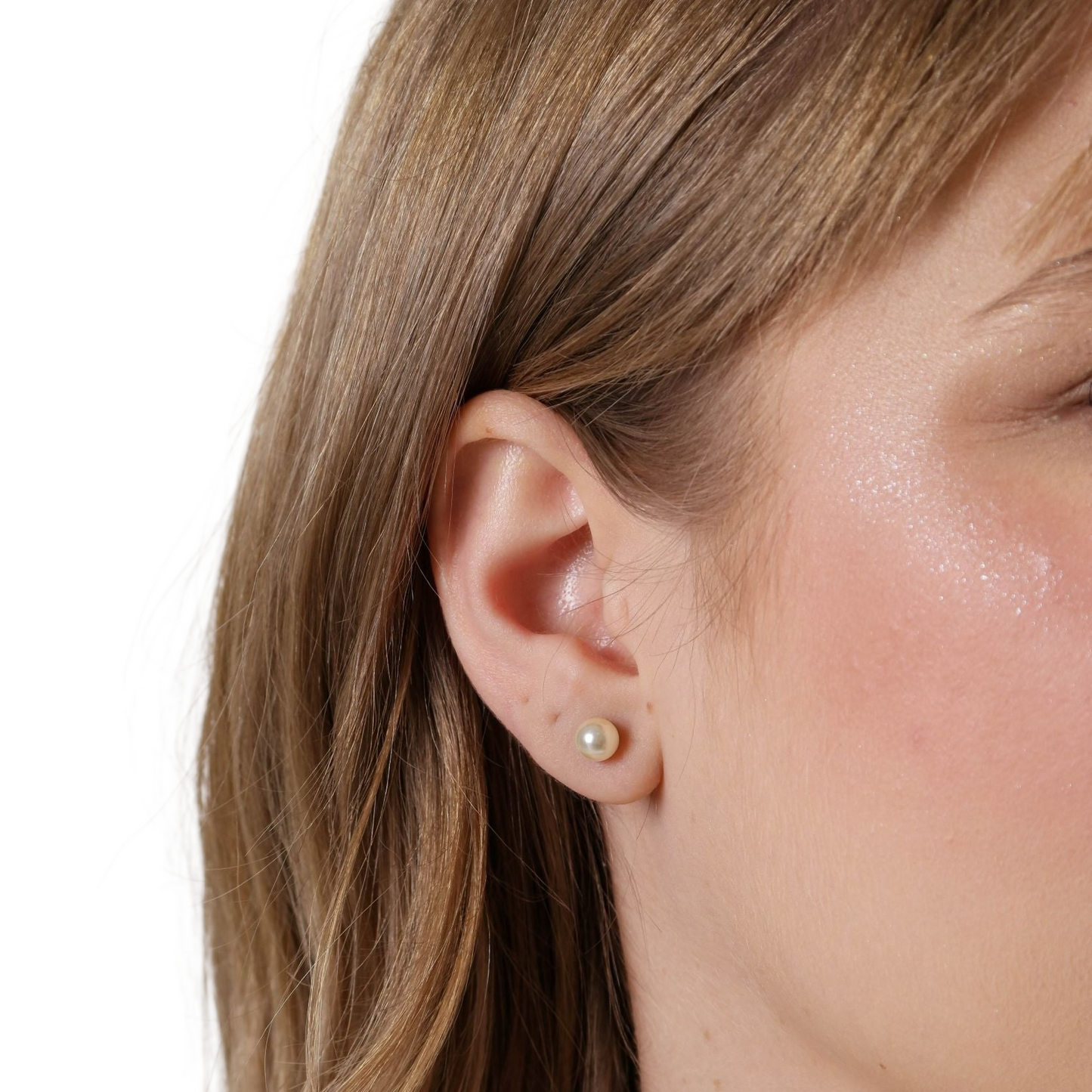 6mm Pearl Stud 18K Gold Filled Earrings