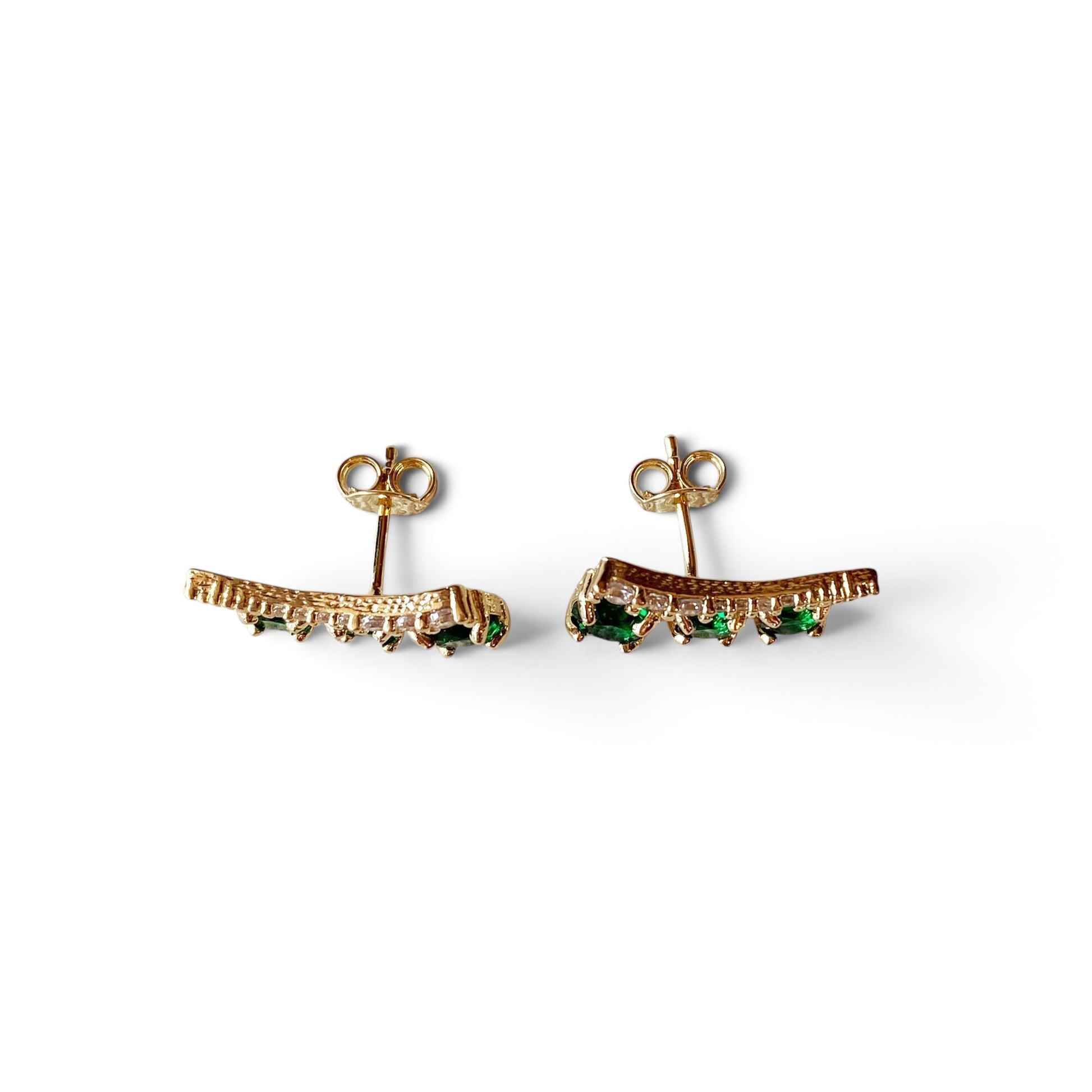  CZ Ear Climber Earrings Upview