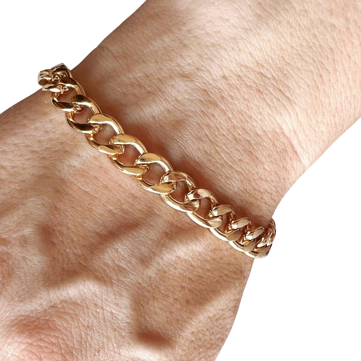 Chunky Cuban Link 7.25mm 18K Gold Filled Bracelet