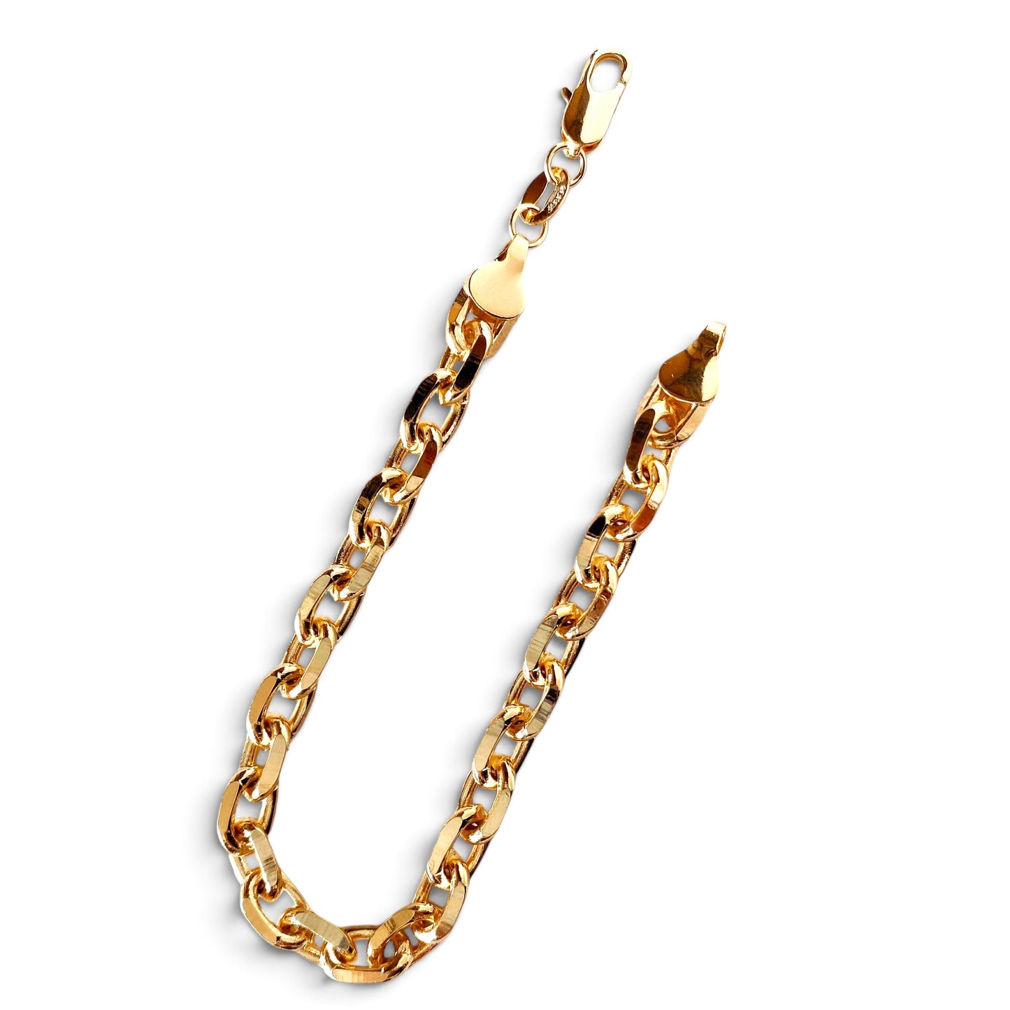 Chunky Link Chain 7mm 18K Gold Filled Bracelet