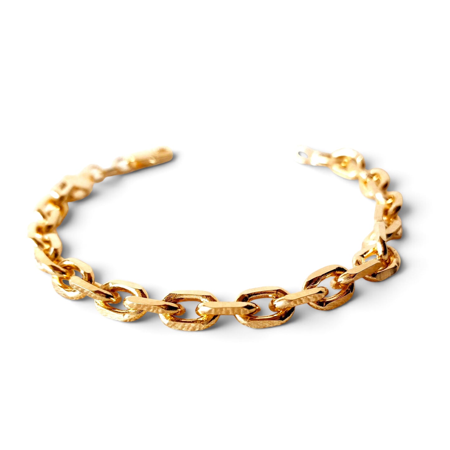Chunky Link Chain 7mm 18K Gold Filled Bracelet