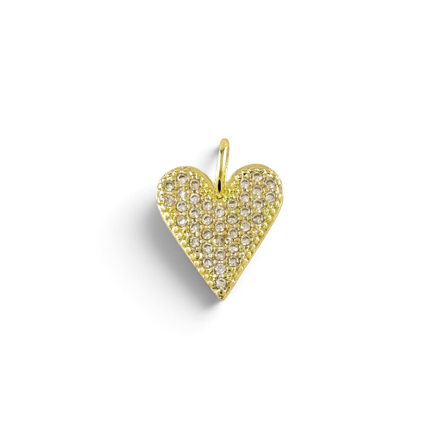 Clear Pavé CZ Heart Pendant