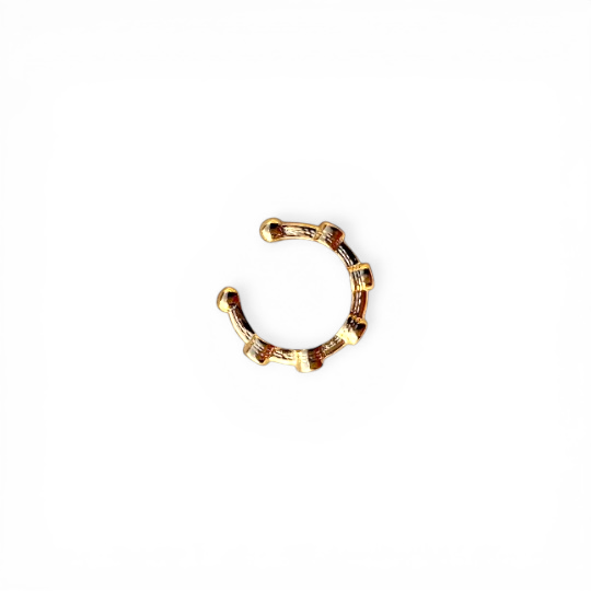Bezel CZ 18K Gold Filled Ear Cuff