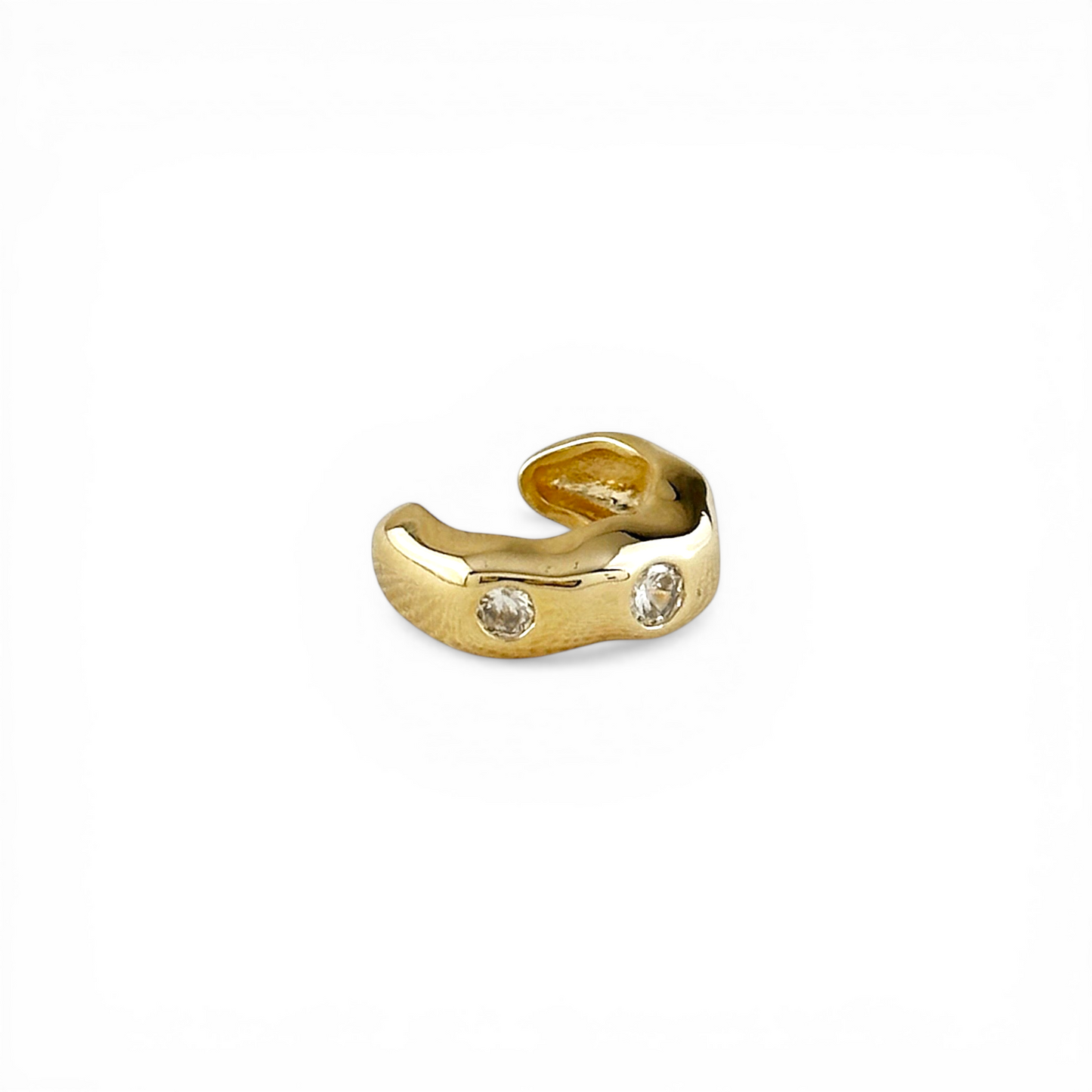 Wave CZ 18K Gold Filled Ear Cuff