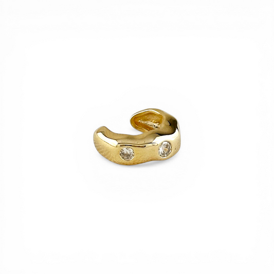 Wave CZ 18K Gold Filled Ear Cuff
