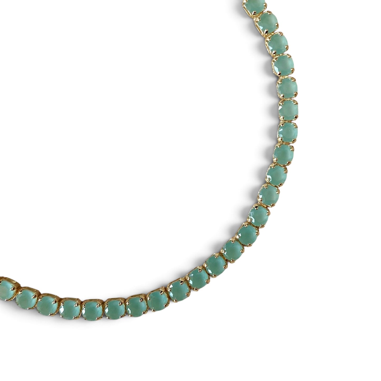 Mint CZ 3mm 18K Gold Filled Riviera Bracelet
