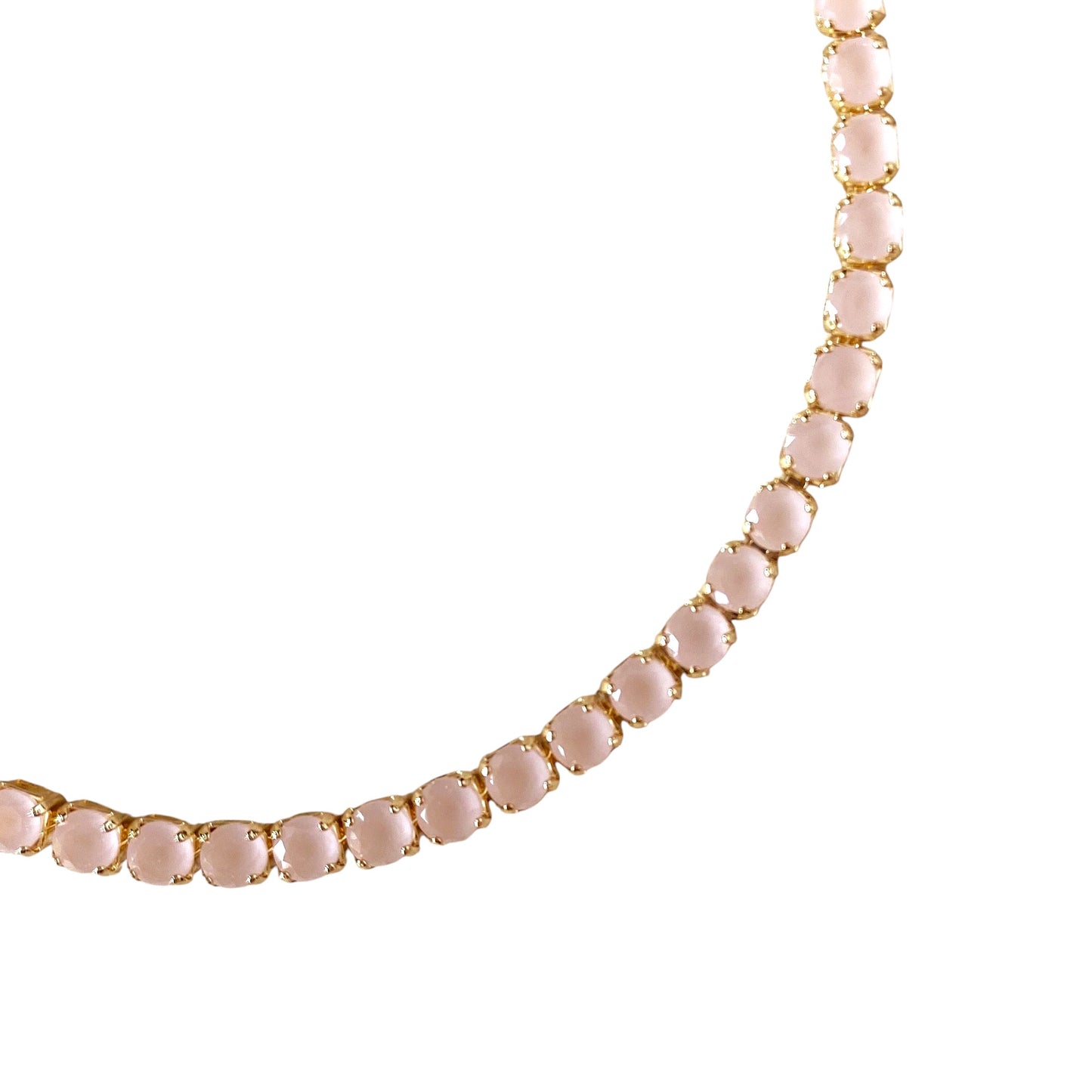Nude Pink CZ 3mm 18K Gold Filled Riviera Bracelet