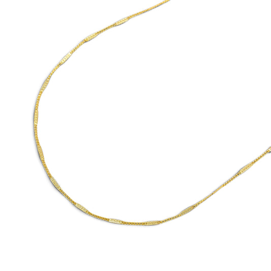 Pressed Bar Detail 18K Gold Filled Belly Chain