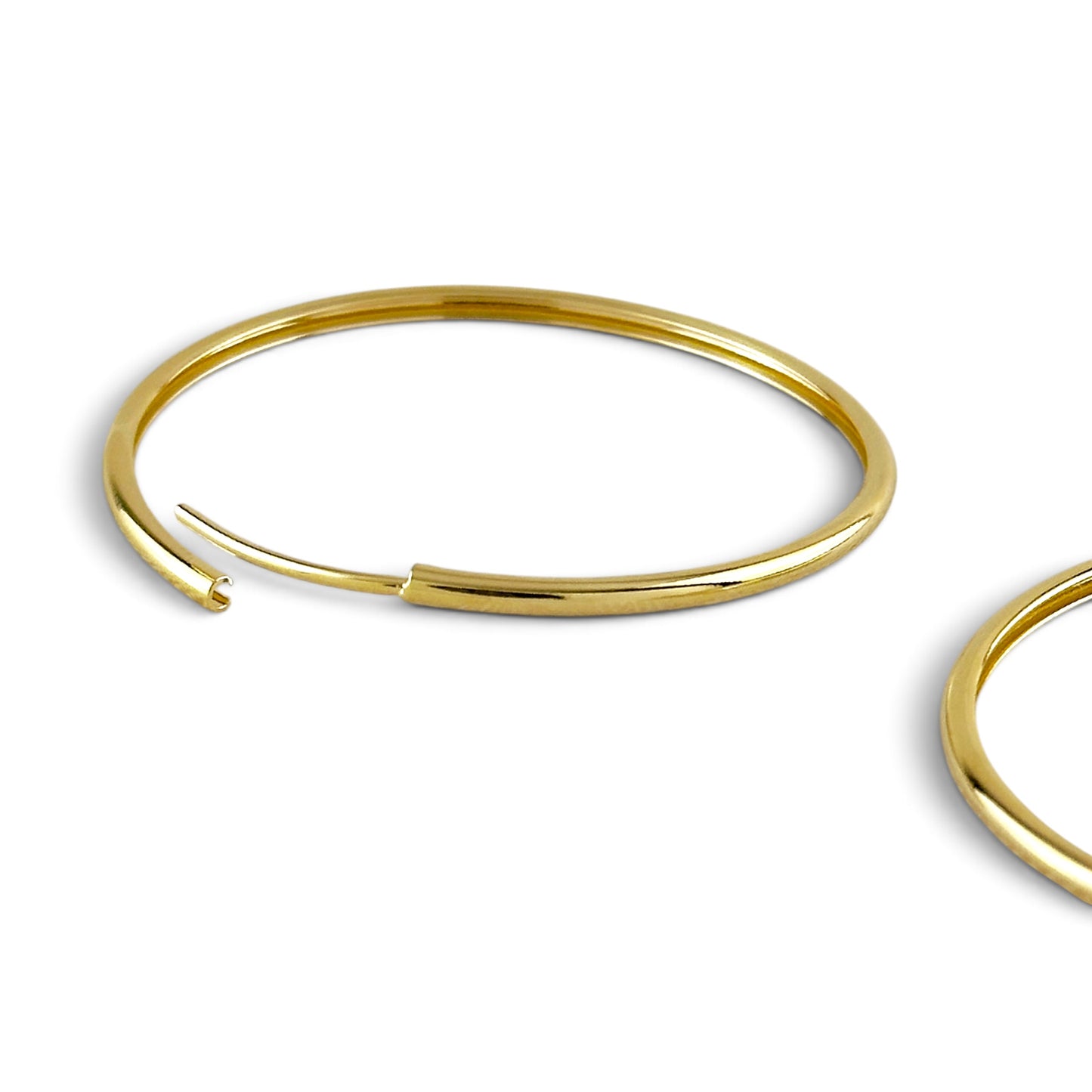 Continuous Hoop 40mm 18K Gold Filled Earrings