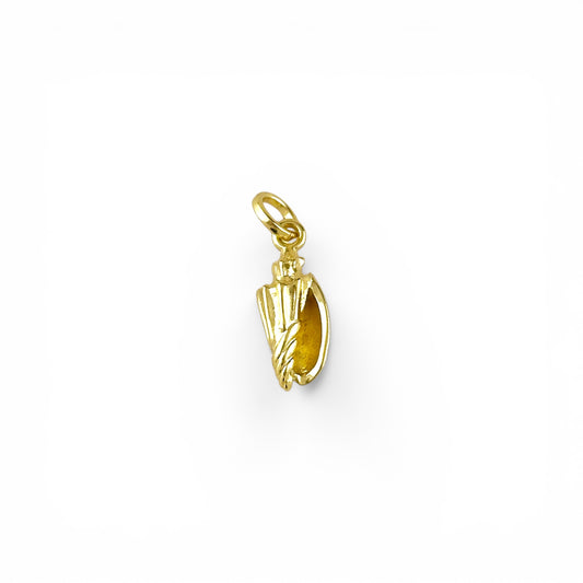 Conch Shell Charm in 18K Gold Filled on white background