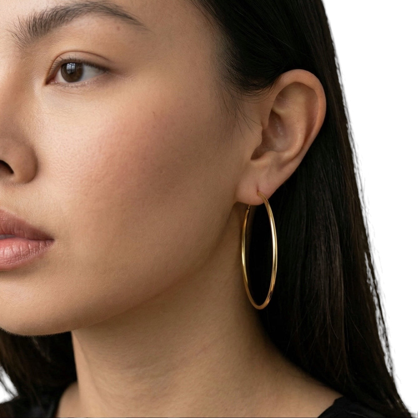 Continuous Hoop 40mm 18K Gold Filled Earrings