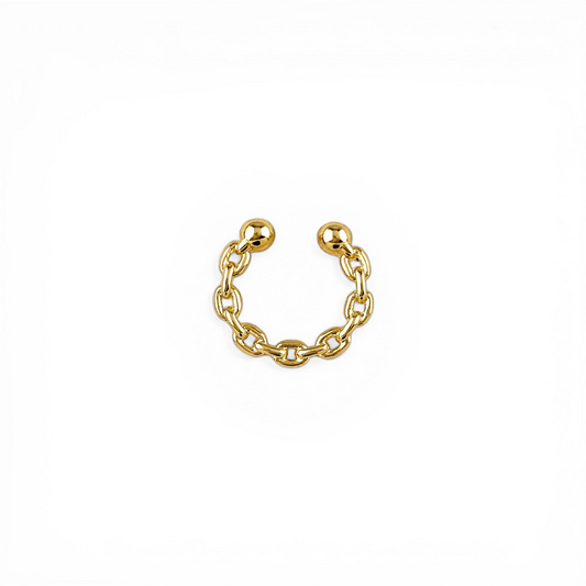 Crafted Link Chain 18K Gold Filled Ear Cuff