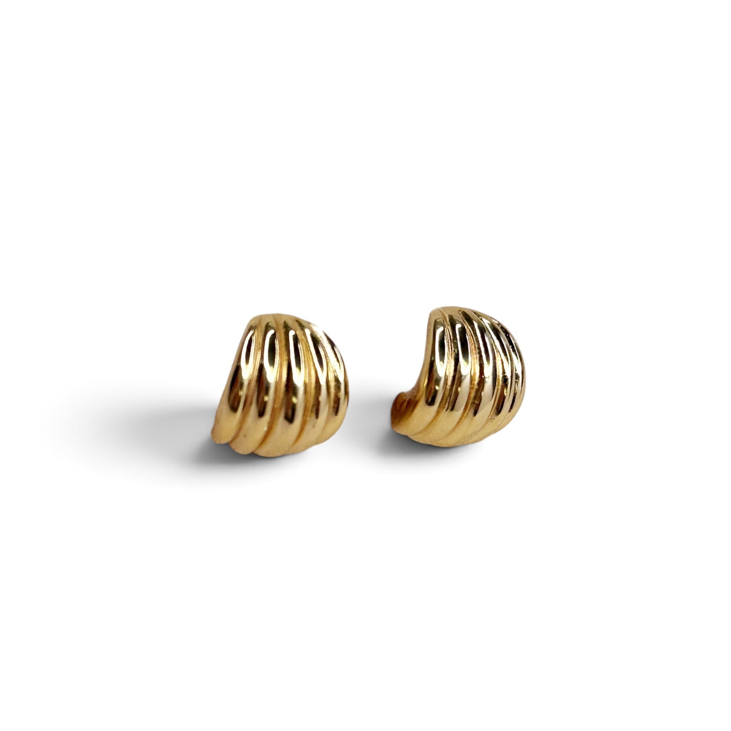 Sculpted Curve Open Hoop Earrings 