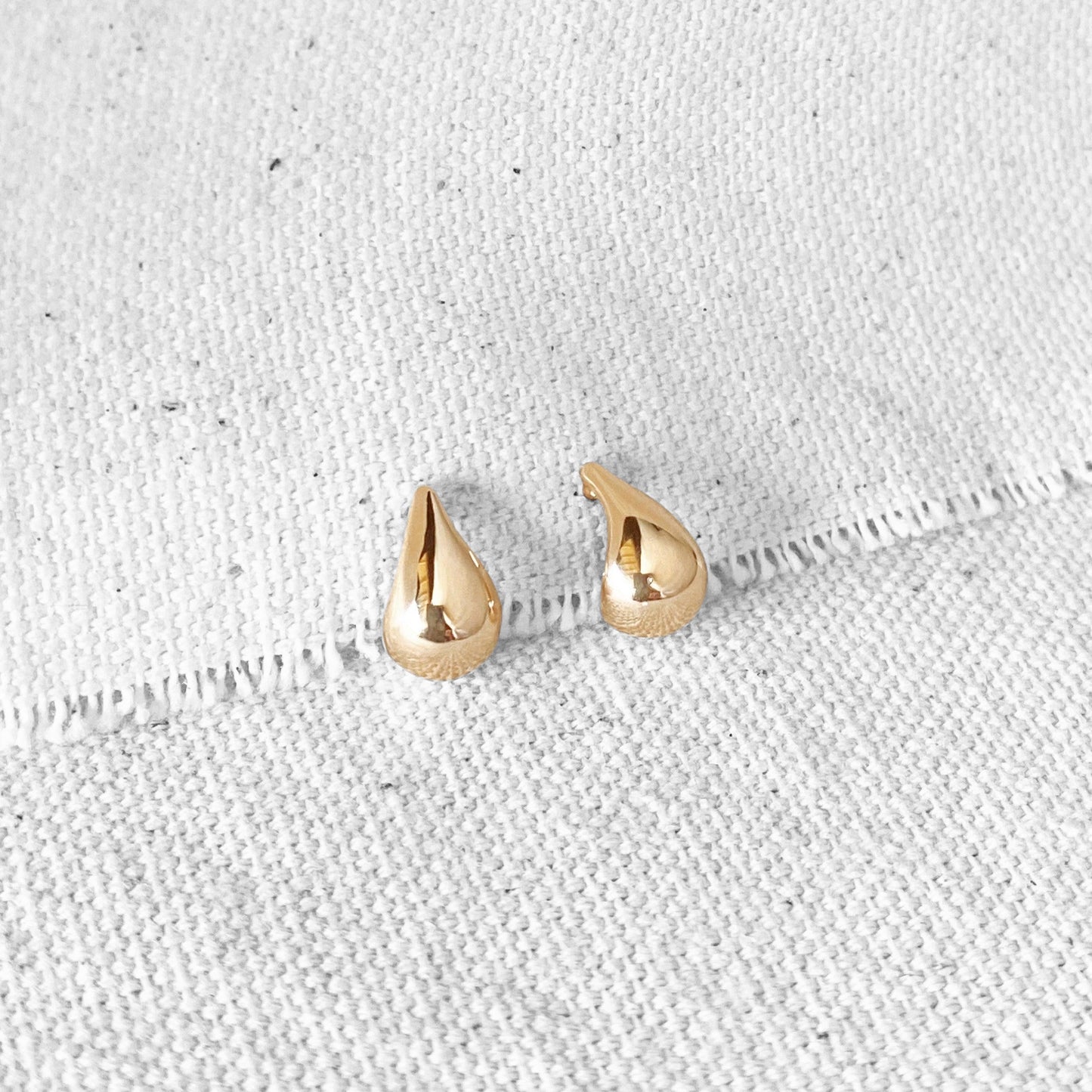 10mm Teardrop Stud 18k Gold Filled Earrings