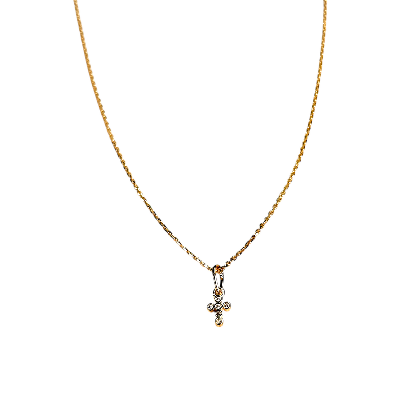 15mm CZ Cross 18k Gold Filled Pendant
