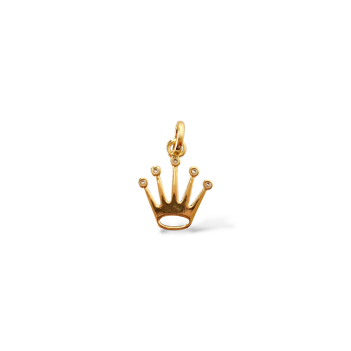 Crown CZ 15mm 18K Gold Filled Pendant