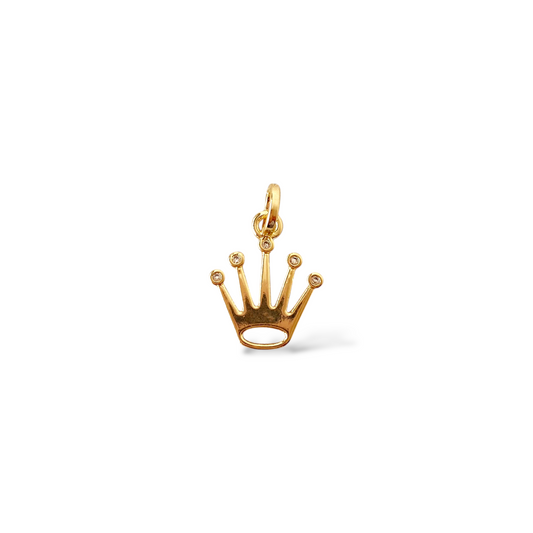 Crown CZ 15mm 18K Gold Filled Pendant