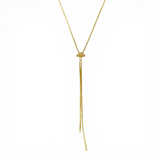 Snake Chain Tassel 18K Gold Filled Necklace