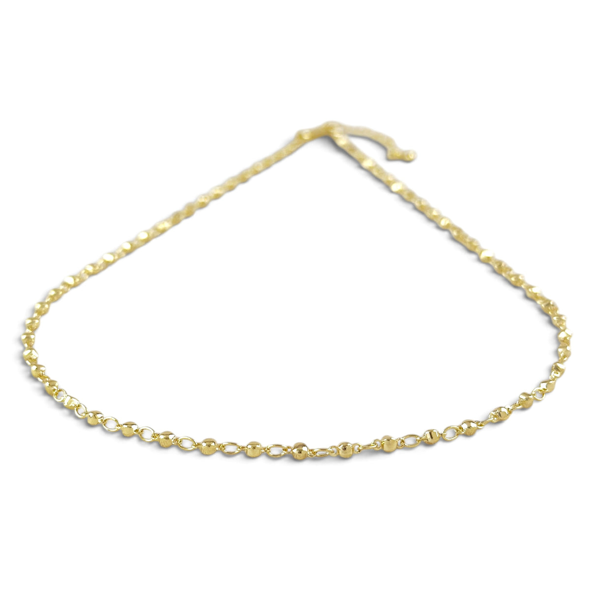 Faceted Beaded Necklace in 18K gold-filled