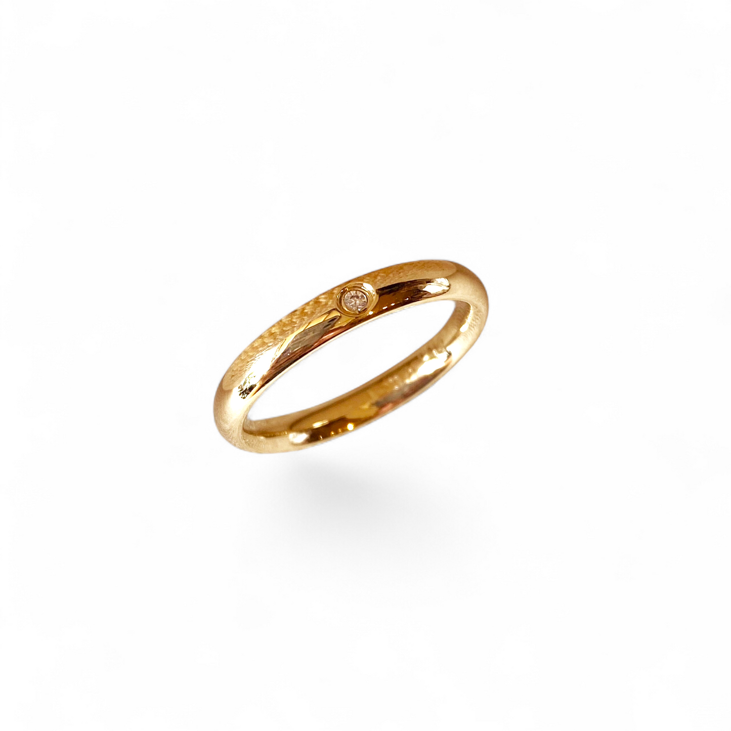 3mm Band with CZ Detail 18K Gold Filled Ring