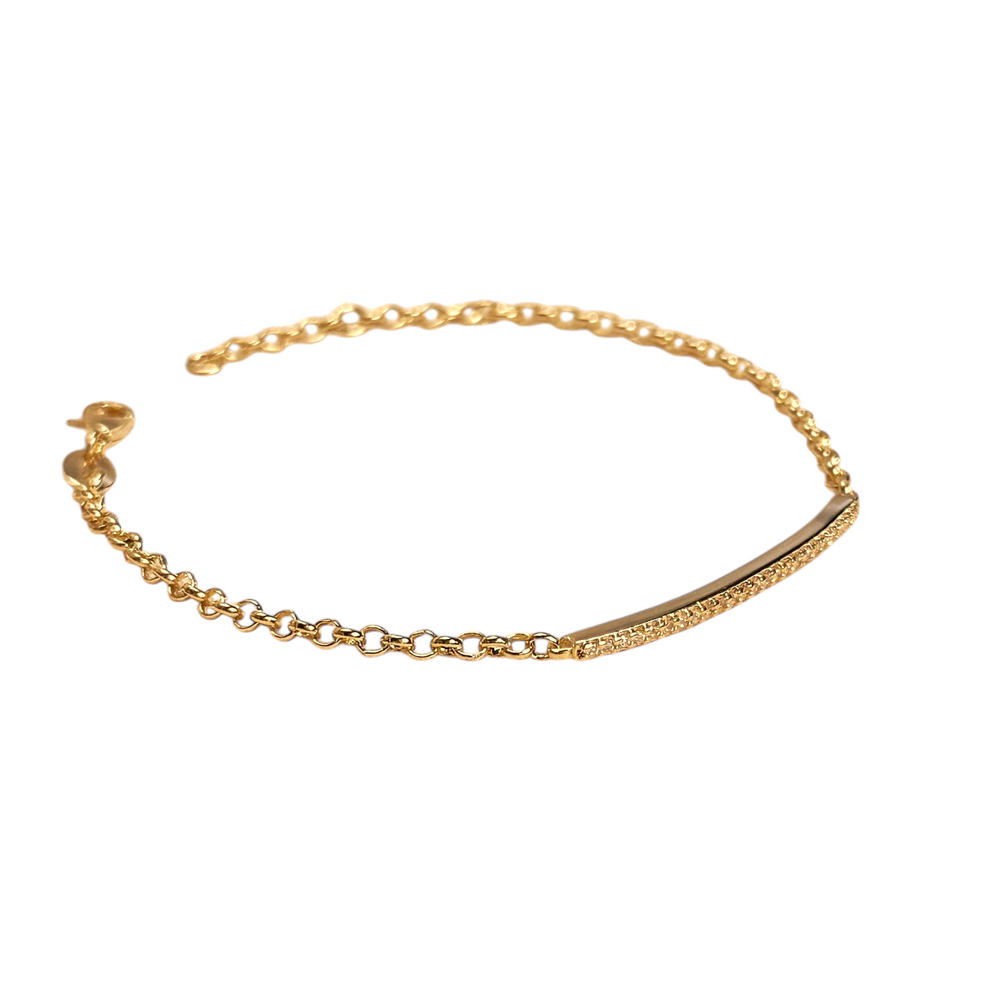 2mm CZ Bar 18k Gold Filled Bracelet